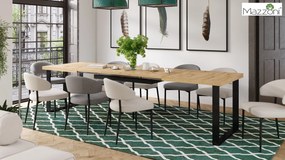 Mazzoni IRIS Gri maro deschis (material Basel 34) - SCAUN MODERN TAPIȚAT PENTRU SALON/SUFRAGERIE LOFT