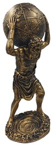 Statueta Zeul Atlas 30cm, Auriu