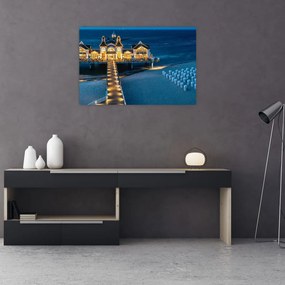 Tablou - hotel pe plajă (90x60 cm)