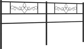 vidaXL Tăblie de pat de schimb metalică, negru, 200 cm