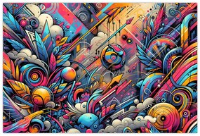 Tablou - Graffiti multicolor (90x60 cm)