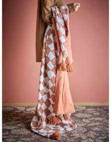 Pătură maro/bej din bumbac 130x150 cm Chola – Bloomingville