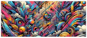 Tablou - Graffiti multicolor (120x50 cm)