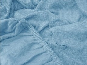 Cearsaf din frote POLY bleu 90 x 200 cm
