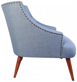 Fotoliu, Lemn Solid, Lamont, Albastru Indigo
