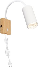 Brilagi - Aplică de perete flexibilă SELE 1xGU10/30W/230V alb/decor stejar