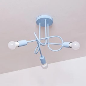 Lustră aplicată OXFORD, 3xE27/15W/230V, albastră