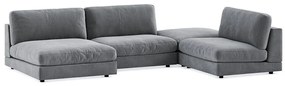 Colțar modular Seattle L108350x230x87cm, Picioare: Plastic
