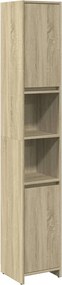 vidaXL Dulap de baie, stejar sonoma, 30x30x183,5 cm, PAL