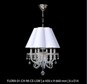 Candelabru LUX design modern, Cristal Bohemia Exclusive FLORA 01-CH