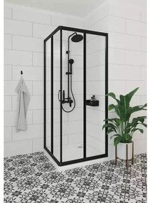 Coloana de dus cu baterie monocomanda negru Deante Boro