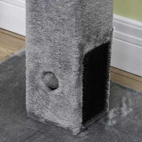 PawHut Ansamblu pentru Pisici cu 2 Mingi de Jucărie și Perie, 59.5x39x79 cm, Gri | Aosom Romania