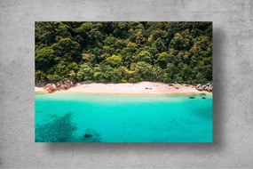 Tapet Premium Canvas -  Coasta tropicala intr-o zi insorita de vara