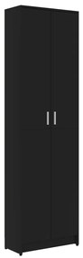 802850 vidaXL Șifonier de hol, negru, 55 x 25 x 189 cm, PAL