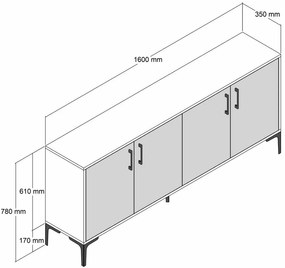 Dulap Kieve Walnut and Anthracite