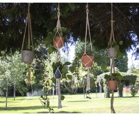 Suport suspendat pentru ghiveci de flori din material textil ø 13 cm (înălțime 100 cm) Macramé – Artevasi