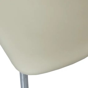 Scaun Almeria, Crem &amp; Crom, 45 x 52 x 100 Cm