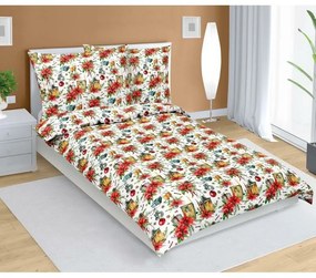 Bellatex Lenjerie de pat din bumbac de Crăciun Steaua, 140 x 200 cm, 70 x 90 cm