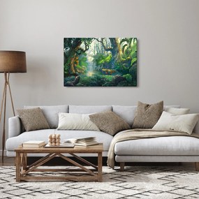 Tablou - Ilustrare pădure tropicală (90x60 cm)
