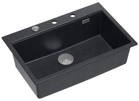 Chiuveta din granit MARC 110 WORKSTATION negru metalic
