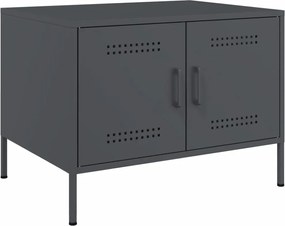 vidaXL Măsuță de cafea, antracit, 68x50x50,5 cm, oțel