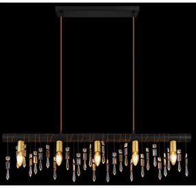 Globo 15532-5HB - Candelabru suspendat pe cablu KIRA, 5xE14/40W/230V, negru