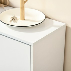 HOMCOM Dulap pentru pantofi dim. 60L x 24l x 80H cm 2 uși batante Alb | Aosom Romania