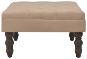 247552 vidaXL Taburet, bej, 60 x 60 x 36 cm, catifea