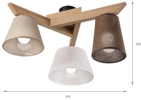 Lustră aplicată Brilagi ANTHONY 3xE14/40W/230V stejar