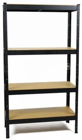 PROMOTIE - Pachet : 5x Raft 160x80x40 cm lăcuit cu 4 polite, portanta 700 kg - NEGRU