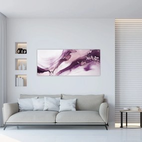 Tablou - Artă fluidă violet (120x50 cm)