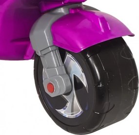 Motocicleta cu functie de trotineta fara pedale pentru copii NOVOKIDS™ Vespa Scooter Mini , Maxim 30 Kg, Cu roti late, Stabilitate mare, ROZ