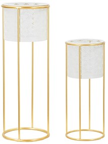 Suporturi pentru flori 2 buc. din metal ø 17 cm (înălțime 46 cm) Whity – Mauro Ferretti