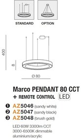 Lustra LED cu telecomanda design circular MARCO 80 CCT GO
