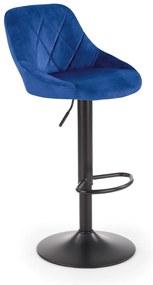 Scaun de bar H-101 velvet bleumarin