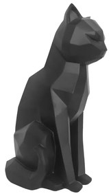 Statuetă PT LIVING Origami Cat, înălțime 29,5 cm, negru mat