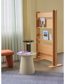 Veioză neagră LED cu intensitate reglabilă cu abajur din metal (înălțime 28 cm) BringMe – Hübsch