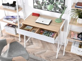 Masă PC Norway (stejar + alb). 1109803
