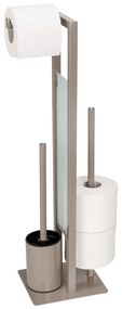 Suport pentru perie WC și hârtie igienică Wenko Rivalta, bej
