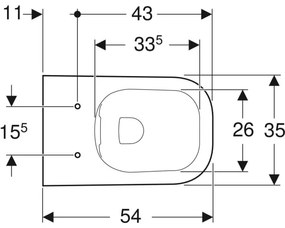 Set vas wc suspendat rimless, alb lucios cu capac din duroplast, softclose, Geberit Smyle Square