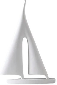 Decorațiune de masă din rășină, 21 cm, albă