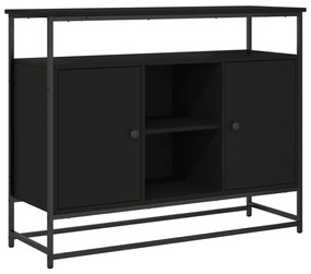 835539 vidaXL Servantă, negru, 100x35x80 cm, lemn prelucrat