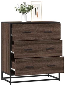 vidaXL Dulap, stejar maro, 68x35x76 cm, lemn prelucrat și metal