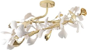 Lustra aplicata cu elemente decorative ceramice albe LEAF