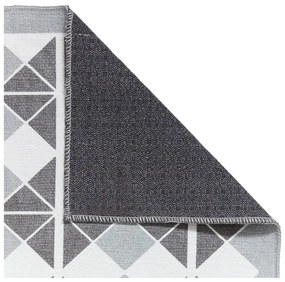 Covor tip traversă gri lavabil 76x230 cm Victoria Dark – Think Rugs