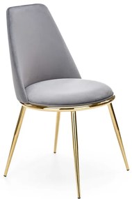 Scaun tapitat K460 - Gri/Gold