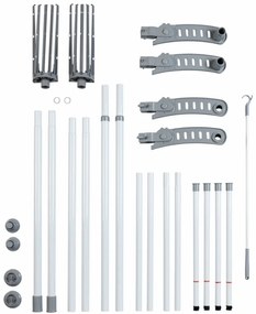 Suport pentru haine Herkules Twin, Wenko, 116 x 165 cm, extensibil, inox/polipropilena
