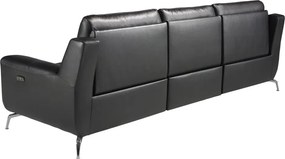 Canapea 3 locuri eleganta, design LUX cu functia relax Cowhide black