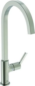Baterie bucatarie Ideal Standard Gusto Square 306 argintiu Silver Storm