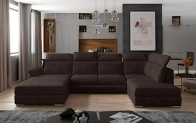 Canapea modulara extensibila cu spatiu pentru depozitare, 336x102x216 cm, Evanell L03, Eltap (Culoare: Maro / Dora 28)